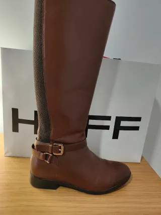 Botas altas piel ANTEA marrones