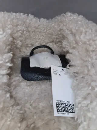 Chaqueta Piel Borrego Negra y Beige