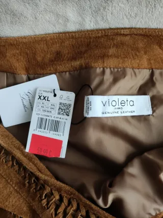 Falda corta Violeta by Mango marrón