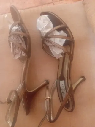 Sandalias doradas piel Bol-Perdix Talla 39