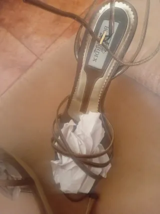 Sandalias doradas piel Bol-Perdix Talla 39