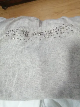 Jersey Zara Gris con Pedrería