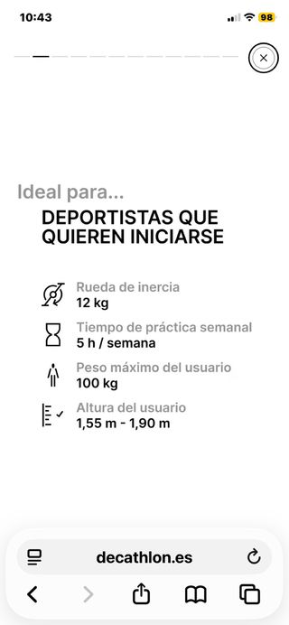 Bicicleta Ciclo Indoor Domyos Biking 100