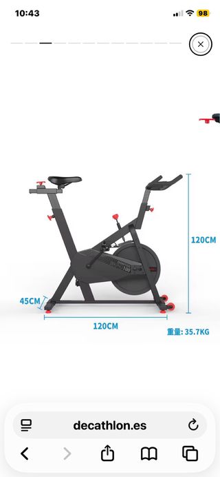 Bicicleta Ciclo Indoor Domyos Biking 100