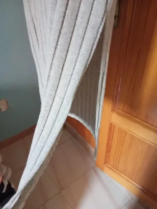 Vestido largo de punto beige