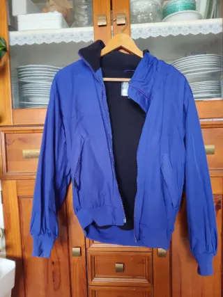 Anorak 2 piezas senderismo azul con capucha