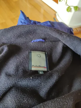 Anorak 2 piezas senderismo azul con capucha