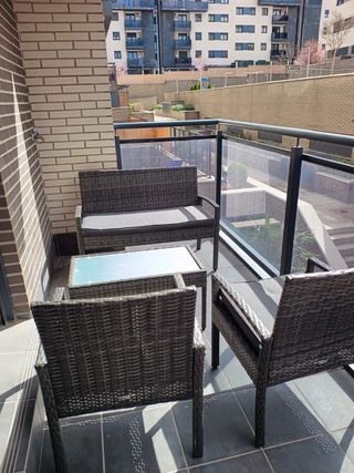 Conjunto Muebles Terraza Ratán Gris.