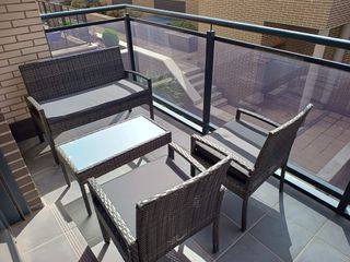 Conjunto Muebles Terraza Ratán Gris.