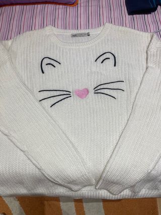 Jersey Inside Knitting Gato Blanco Talla M