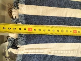 Falda vaquera Please rayas azul/blanco