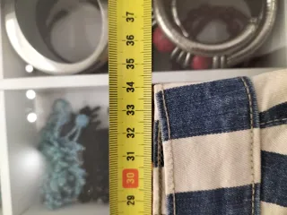 Falda vaquera Please rayas azul/blanco