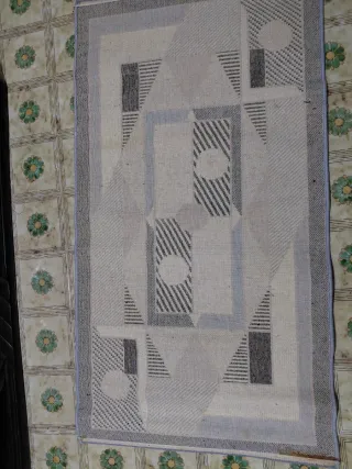 3 Tappeti geometrici grigio e Rosa linea moderna