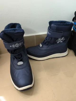 Botas de nieve para niño azul talla 36