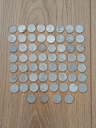 Lote 60 monedas 10 céntimos 1959