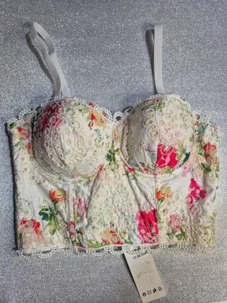 Nuevo! Top Corset Floral Encaje