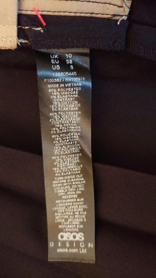 Minifalda de sastre negra de tablas. (Talla 38)