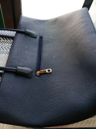 Bolso de mano azul oscuro