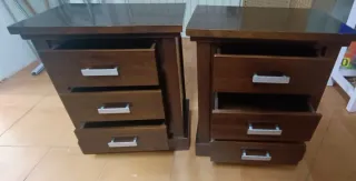 Mesitas de noche de madera de pino (2 unidades)