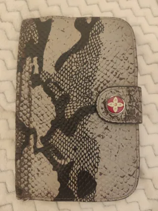 Portafogli in pelle effetto serpente