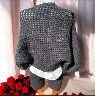 Chaleco de lana Compass Rose negro talla única