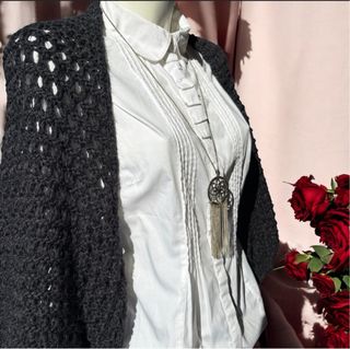 Chaleco de lana Compass Rose negro talla única