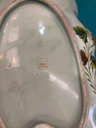 Bandeja de porcelana inglesa decorada