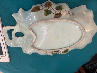 Bandeja de porcelana inglesa decorada