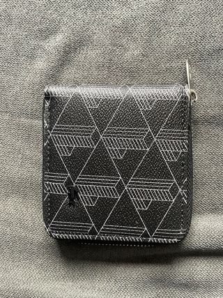 Portafogli Nero con Design Geometrico