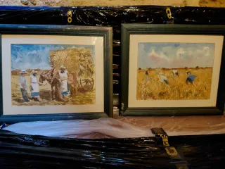 Coppia di quadri ad acquerello