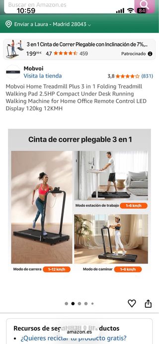 Cinta de correr Mobvoi Home Treadmill Plus