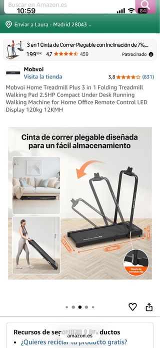 Cinta de correr Mobvoi Home Treadmill Plus