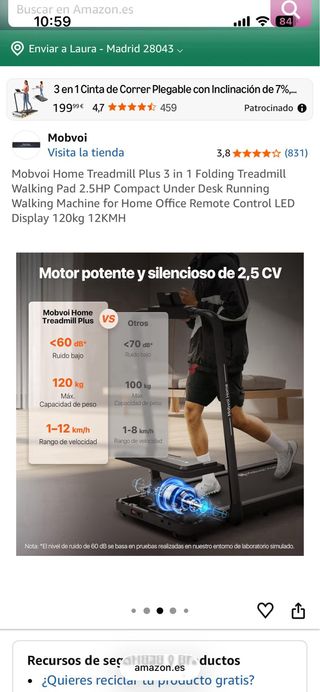 Cinta de correr Mobvoi Home Treadmill Plus