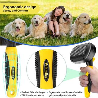 Cepillo Perro & Cepillo Gatos,Autolimpiante Cepillos de Aseo Para Mascotas