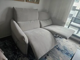 Sofá Natuzzi Eléctrico Relax Wellbe Beige