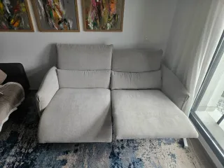 Sofá Natuzzi Eléctrico Relax Wellbe Beige