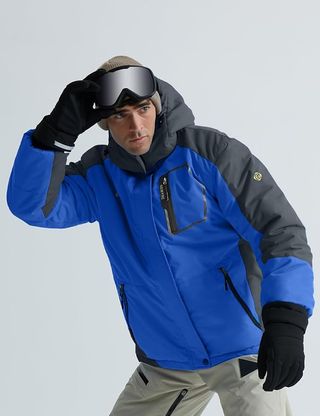 GEMYSE Chaqueta de Esquí Impermeable de Montaña para Hombre Abrigo de Invierno de Lana