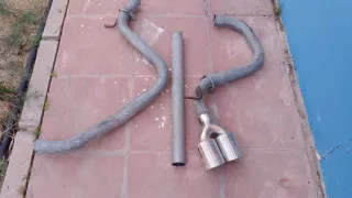 Tubo de escape doble cromado