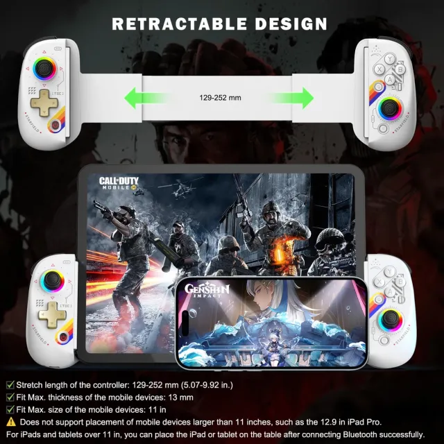 Mando Joso D8 para iPhone/iPad/Android/Tablet, Mando para Switch/PS/PC