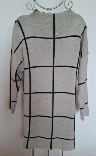 Vestido calentito gris y negro