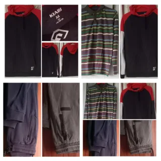 Set Abbigliamento Sportivo con Felpa con Cappuccio e Pantaloni