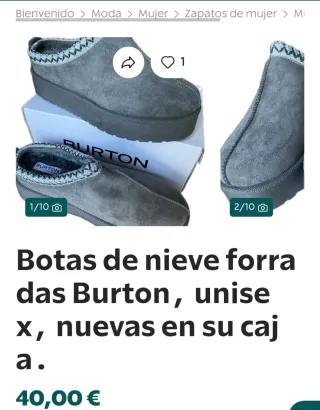 Botas de nieve Burton unisex nuevas