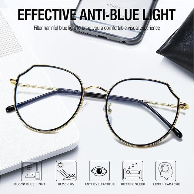 DUCO Gafas de filtro de luz azul, sin intensidad