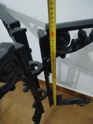 Pie de mesa forja negro