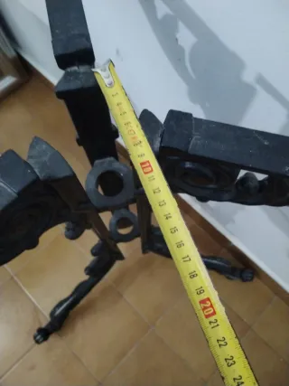 Pie de mesa forja negro