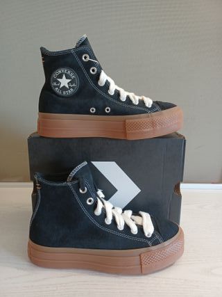 Converse Chuck Taylor Lift Hi Negras/Marrones