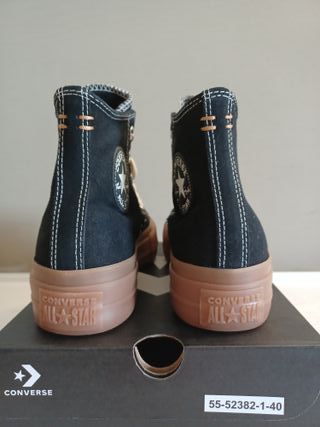 Converse Chuck Taylor Lift Hi Negras/Marrones