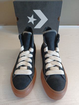 Converse Chuck Taylor Lift Hi Negras/Marrones