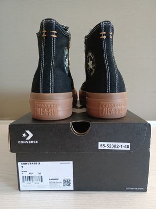 Converse Chuck Taylor Lift Hi Negras/Marrones