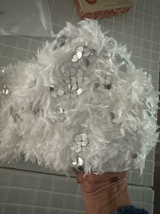 Top lentejuelas blanco y dorado